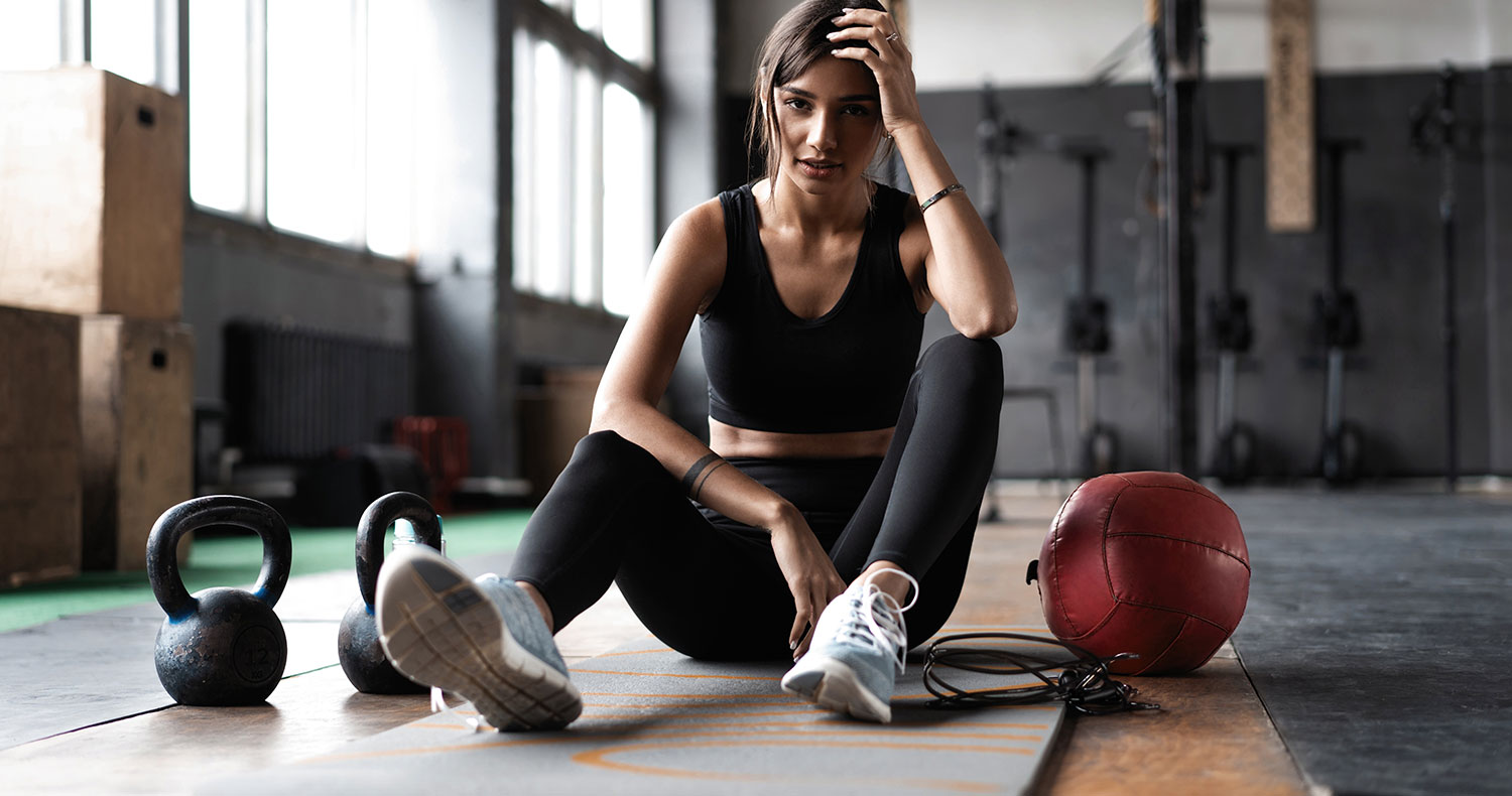 Frau im Gym